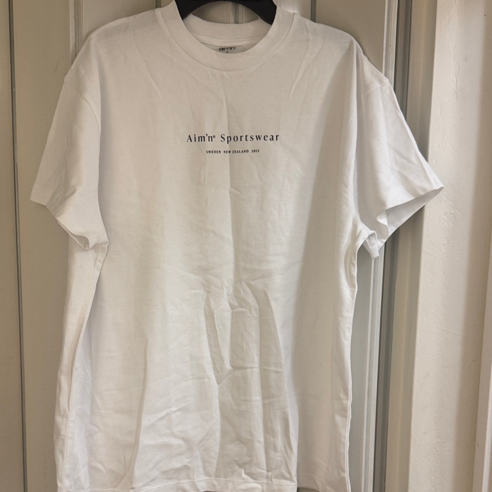 NWOT Aim’n Sportswear White Logo T-Shirt